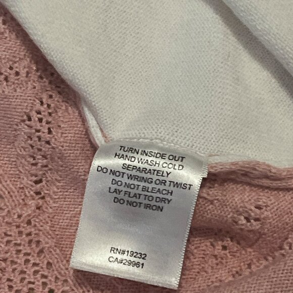 ALFRED DUNNER Cardigan and Knit Top Attached Sz Small Pink White Lovely Pattern - Picture 8 of 8